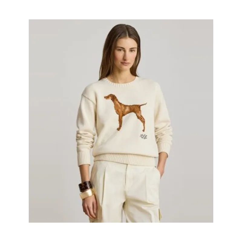 Lauren Ralph Lauren Jersey de algodón con perro de intarsia 200P14120001