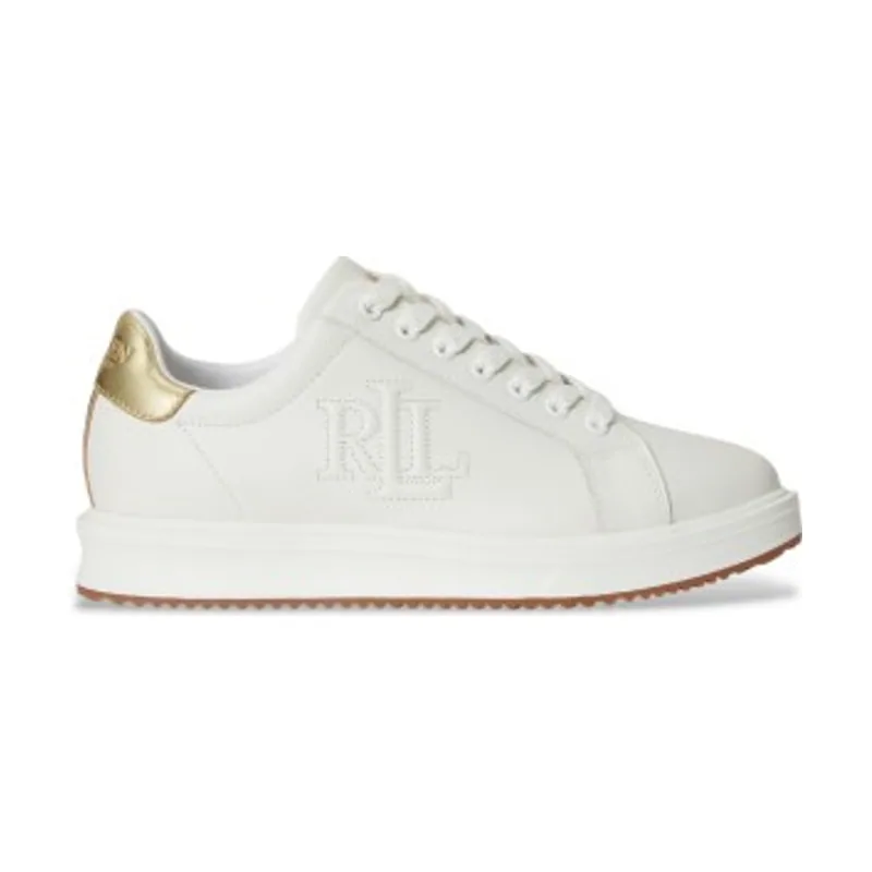 Lauren Ralph Lauren Zapatillas Ainsley de piel con ribete 802974379002