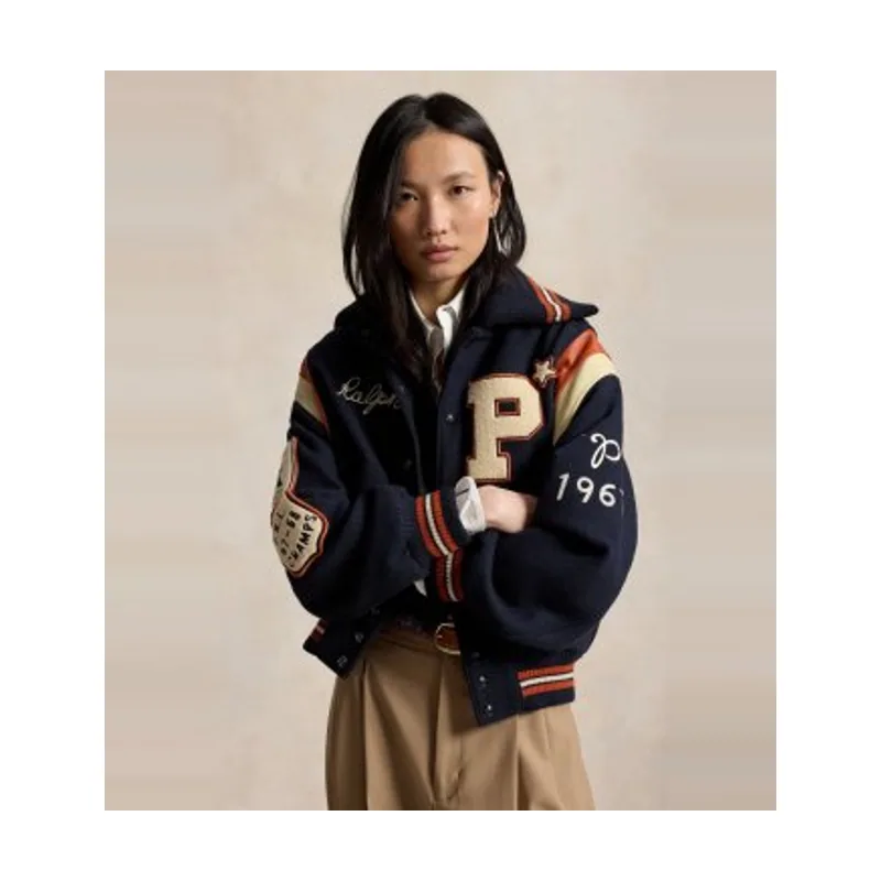 Polo Ralph Lauren Chaqueta universitaria de mezcla de lana 211B16685001