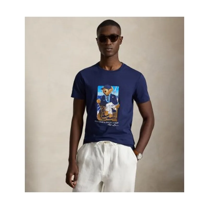 Polo Ralph Lauren Camiseta Custom Slim Fit con Polo Bear 710B21964001