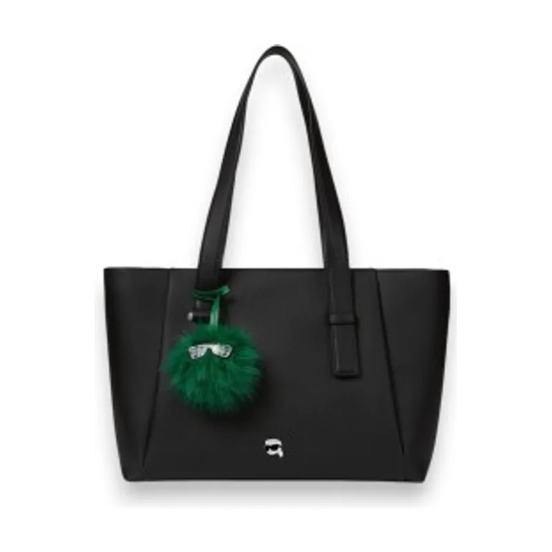 Karl Lagerfeld Bolso tote grande con colgante Ikon Pebble B4W30081