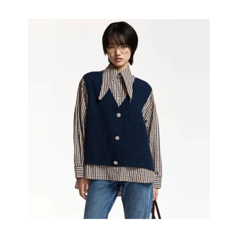 Essentiel Antwerp Camisa con chaleco de punto integrado KUTE