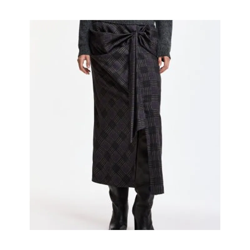 Essentiel Antwerp Falda midi drapeada KARM