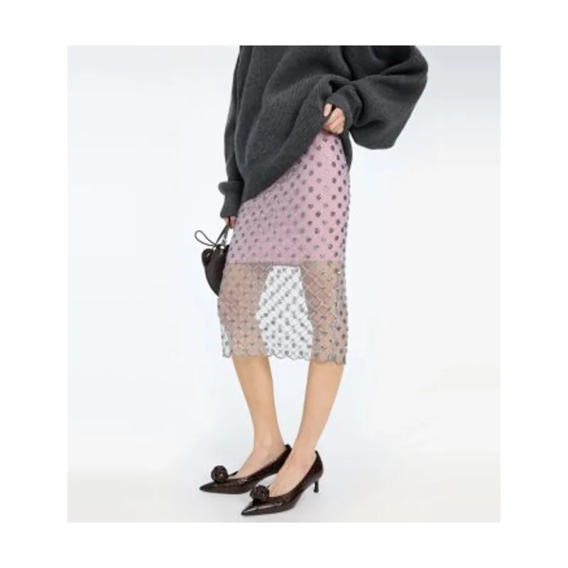 Rotate Falda midi lentejuelas Mulani 1166862782