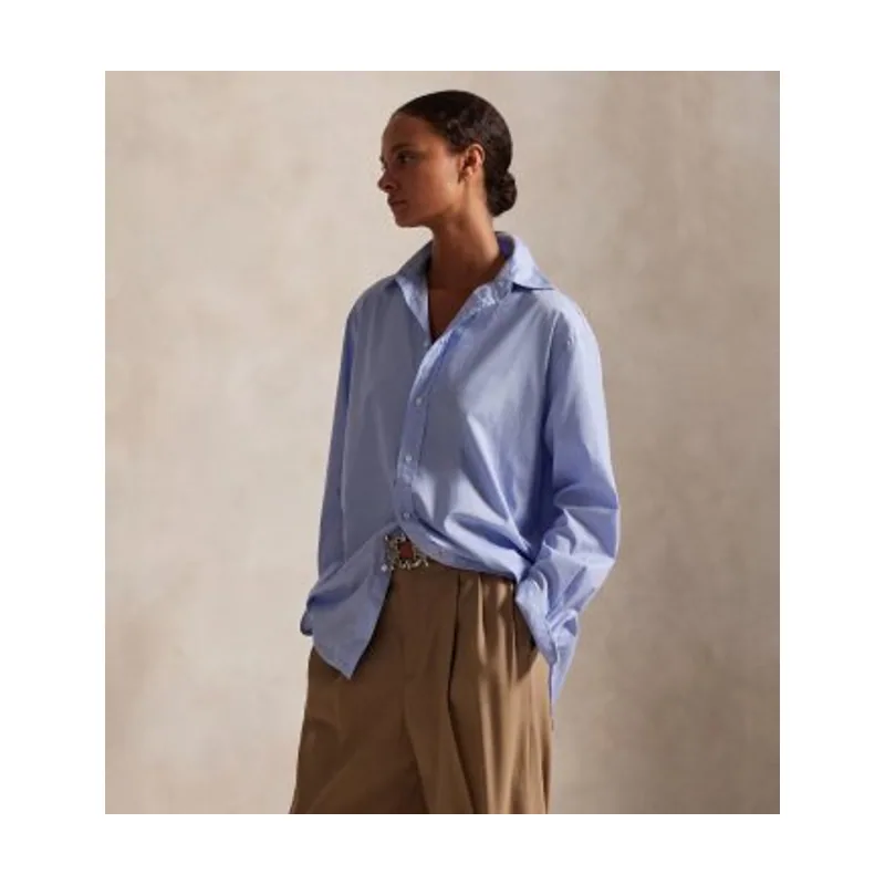 Polo Ralph Lauren Camisa oversize de algodón fil-à-fil 211968220001