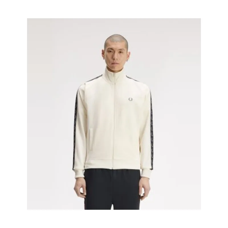 Fred Perry Chaqueta de chándal con cinta deportiva en contraste J5557