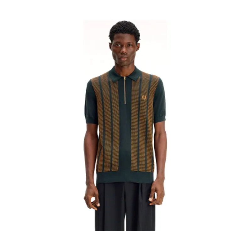 Fred Perry Polo de punto con panel texturizado K3306
