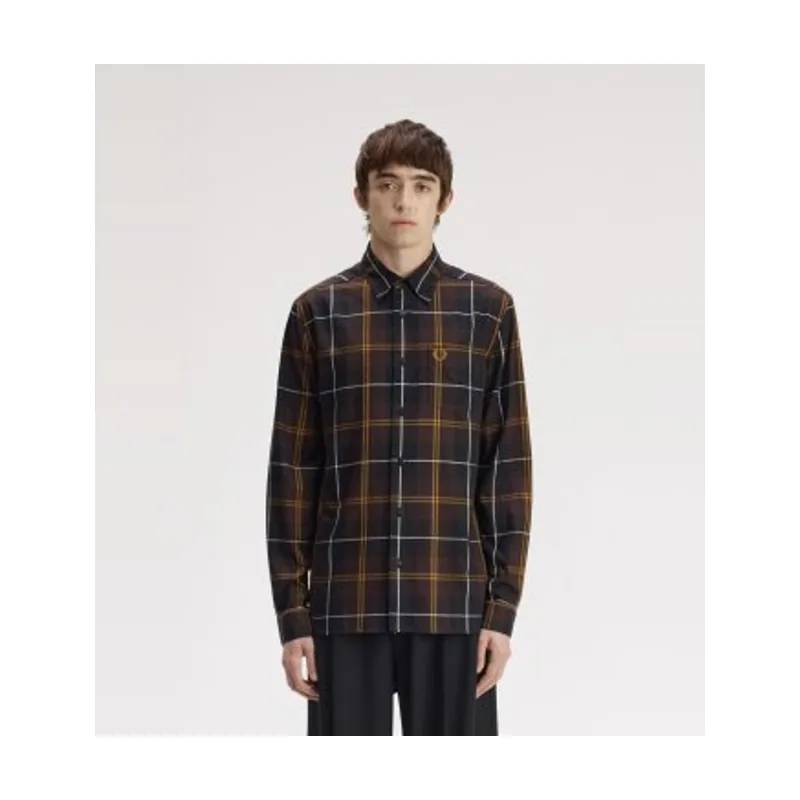 Fred Perry Camisa de tartán de sarga M3457