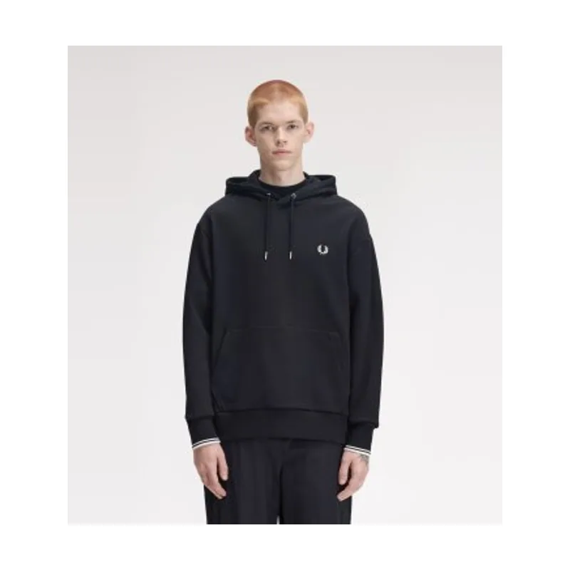 Fred Perry Sudadera con capucha y ribetes M3492