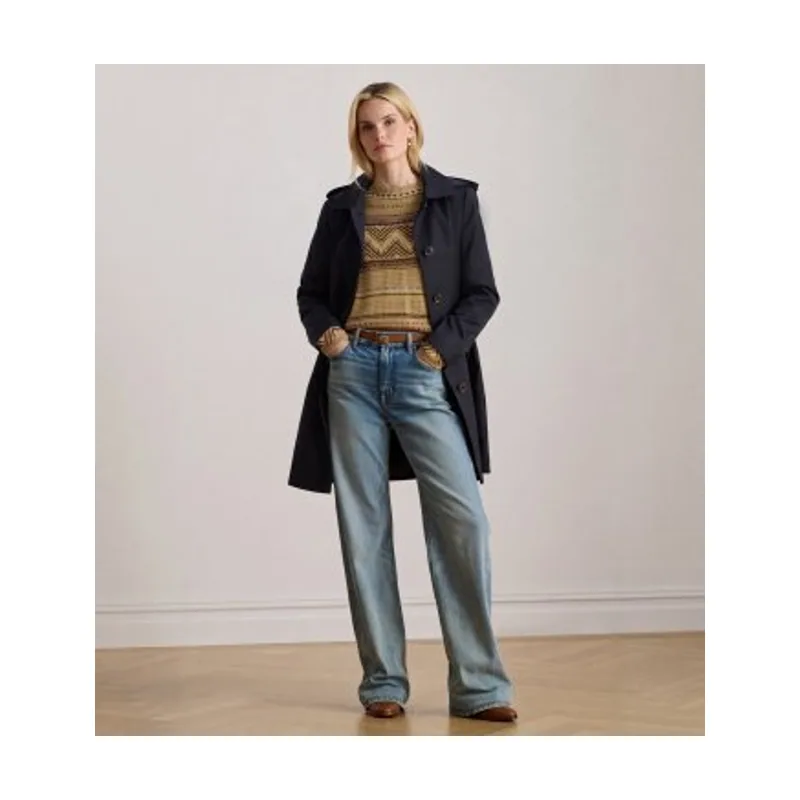 Lauren Ralph Lauren Abrigo escocés de mezcla de algodón 297967121005