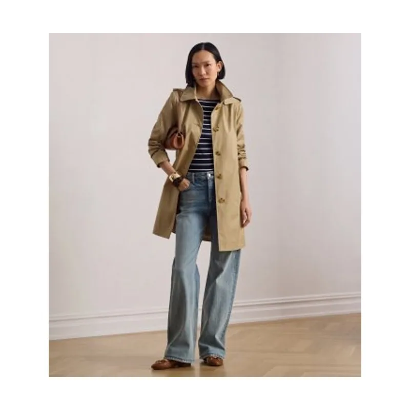 Lauren Ralph Lauren Abrigo escocés de mezcla de algodón 297967121002