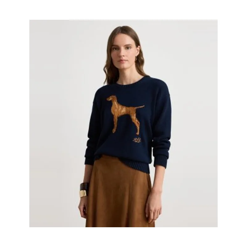 Lauren Ralph Lauren Jersey de algodón con perro de intarsia 200P14120500