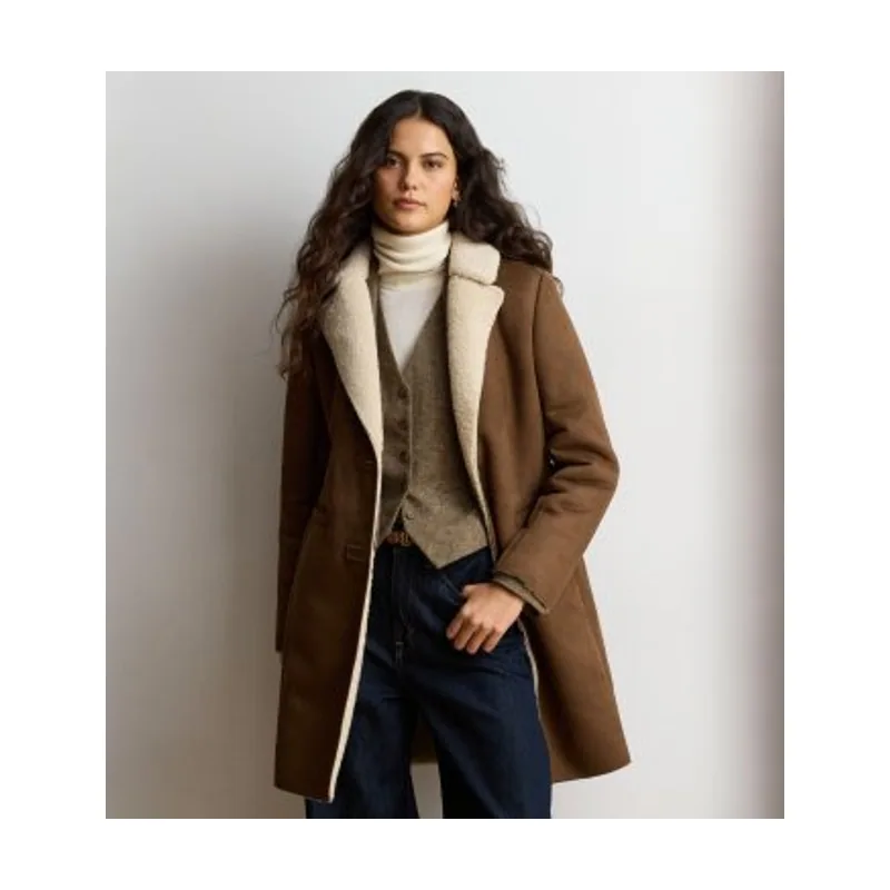 Lauren Ralph Lauren Abrigo de ante con borrego 297P04121003