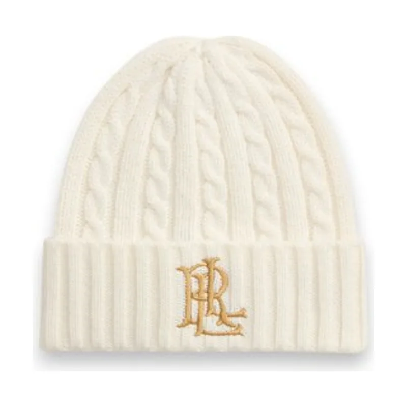 Lauren Ralph Lauren Gorro en punto de ochos con logotipo 454P23505002