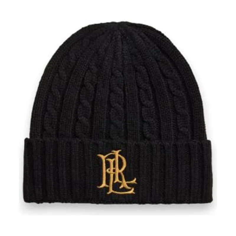 Lauren Ralph Lauren Gorro en punto de ochos con logotipo 454P23505003