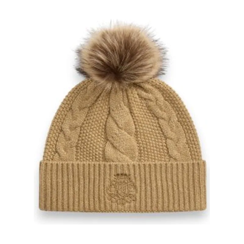 Lauren Ralph Lauren Gorro de punto con pompón y escudo 454P23548001