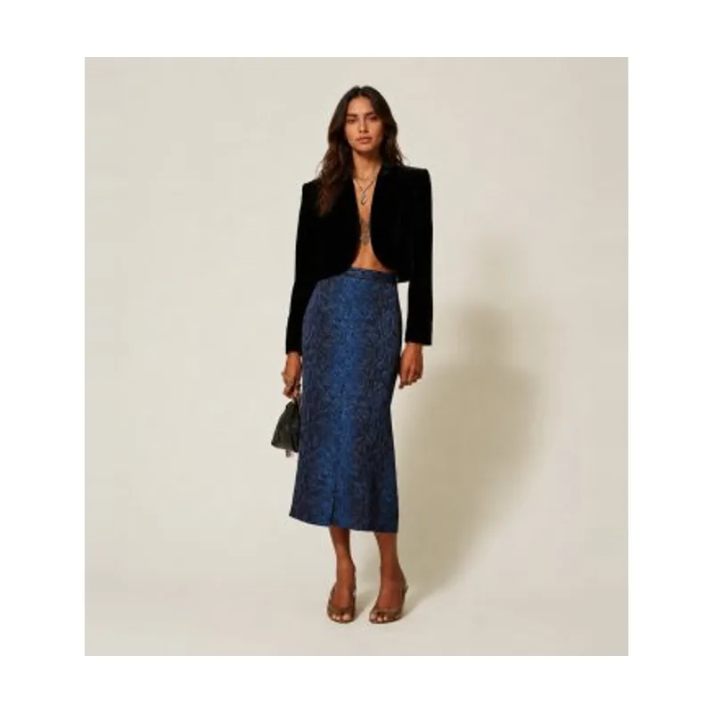Twinset Falda midi de crepé con estampado de 262TT2590