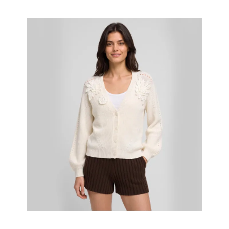 Twinset Cárdigan con flores de ganchillo 262TT3192