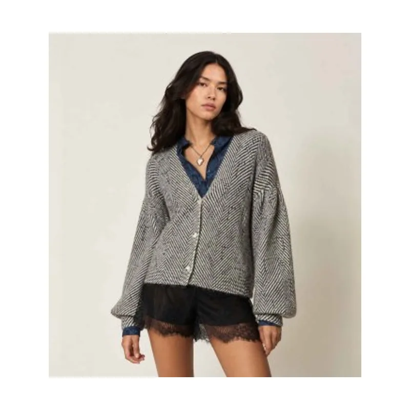 Jersey-cárdigan de mezcla de mohair estampado 262TT3400