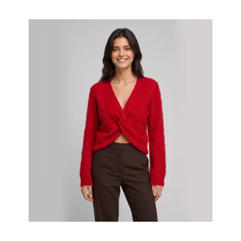 Twinset Jersey de lana cepillada con nudo 262TT3025