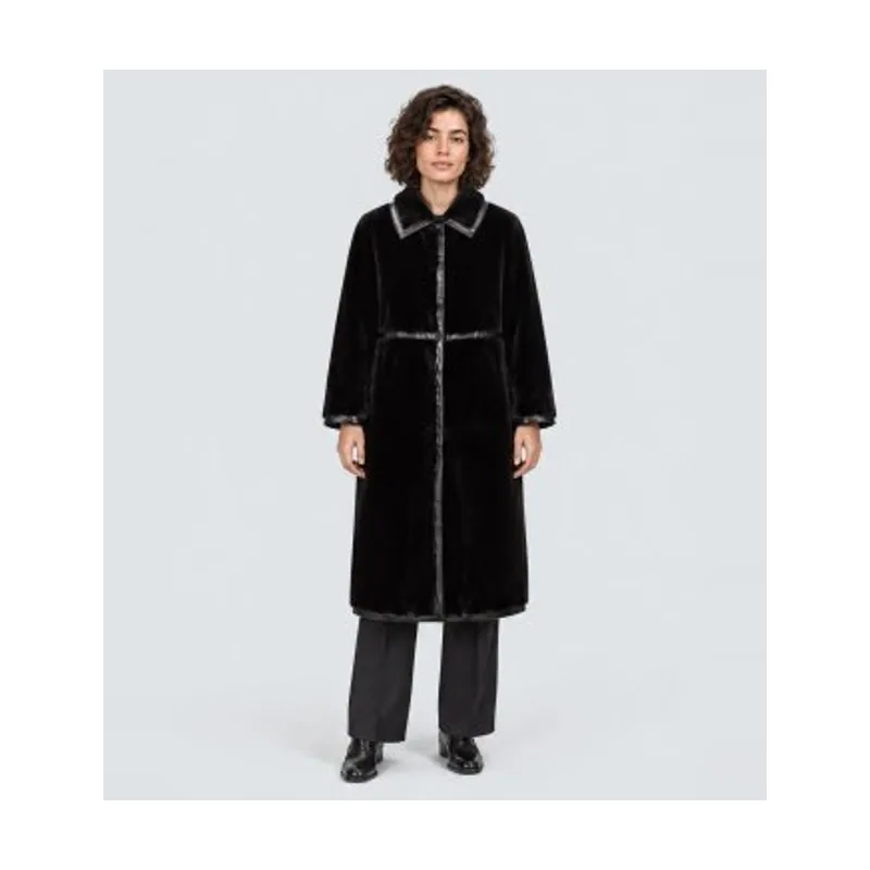 Twinset Abrigo de pelo sintético con cuello clásico 262TT2040