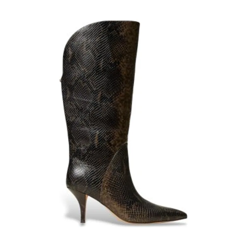 Twinset Botas altas de piel con estampado de 262TGT074