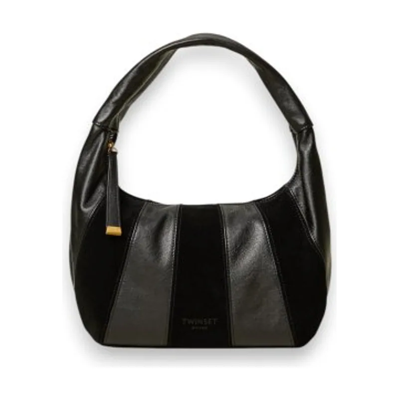 Twinset Bolso hobo de ante y piel 262TD8201