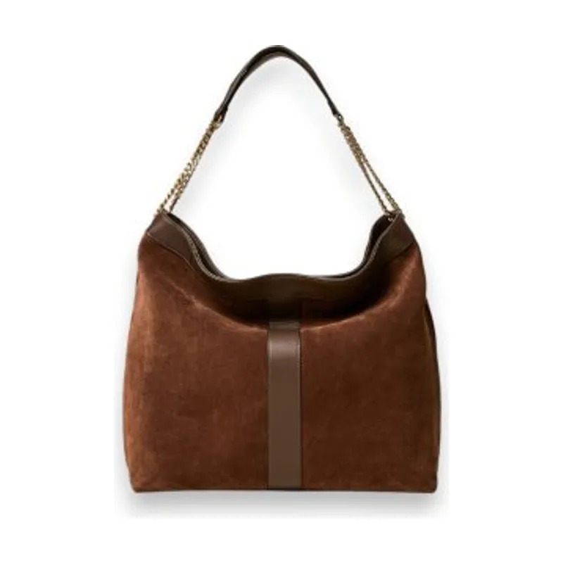 Twinset Bolso hobo de ante con logotipo 262TD8160