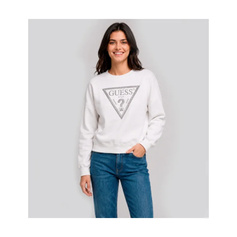 Guess Sudadera Triángulo Glitter W6YQ14K4352