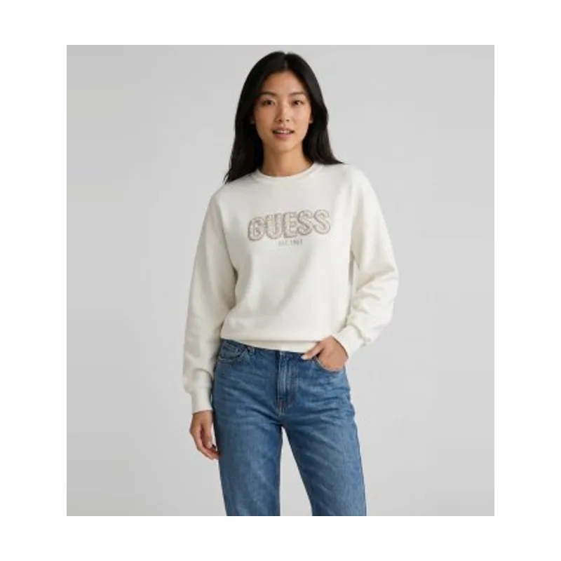Guess Jersey Madeline Logo Manga Larga W6YR30Z0978