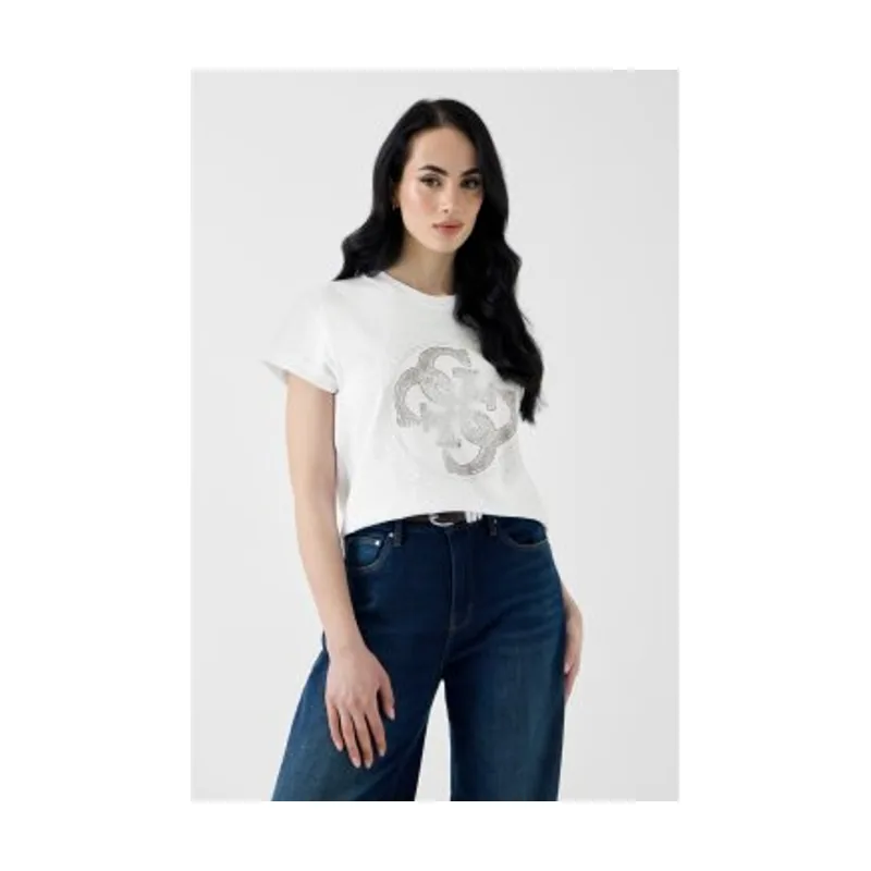 Guess Camiseta con logo de pedrería W6YI18K4331