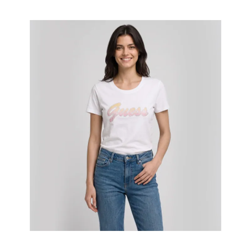 Guess Camiseta Logo Lentejuelas Degradé W6YI56K5028