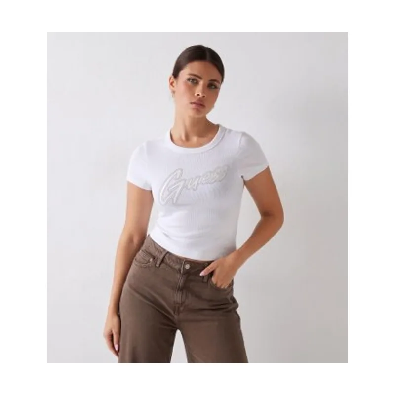 Guess Camiseta con logotipo de tachuelas W5RI68KA0H1
