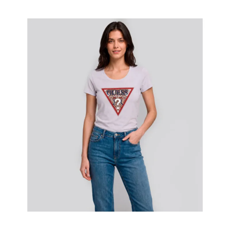Camiseta Triángulo Paisley Manga Corta W6YI25K4344