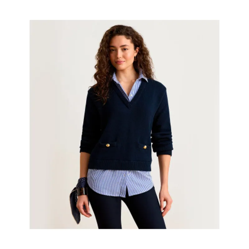 Lauren Ralph Lauren Jersey de algodón con ribete de botones 200P08778500
