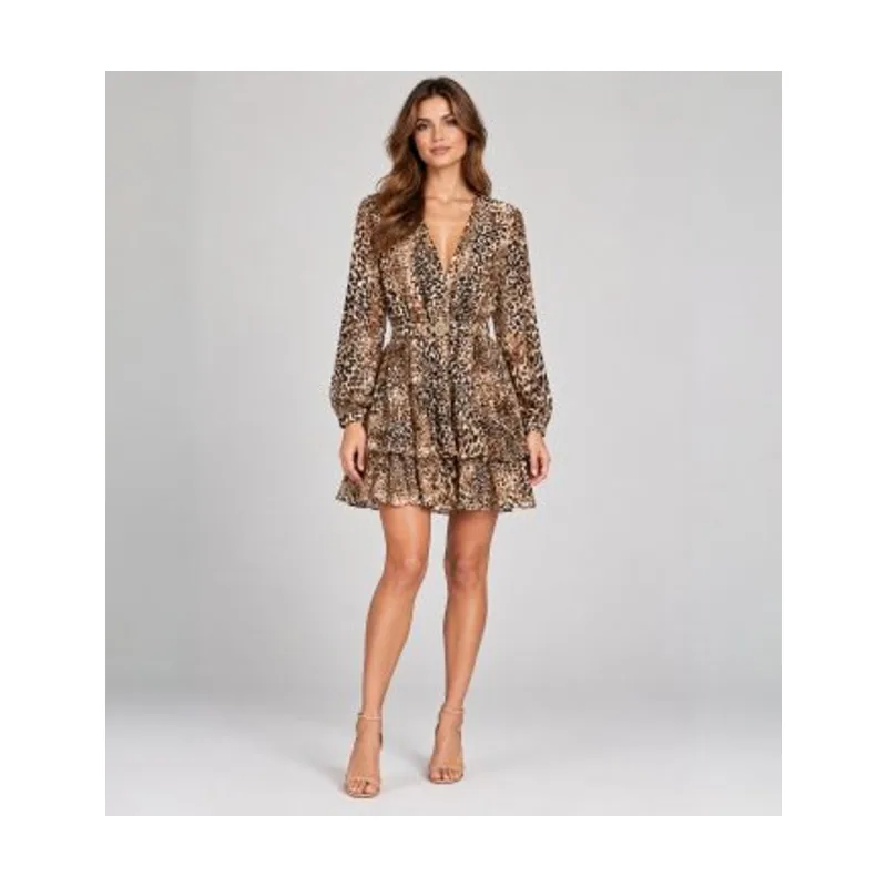 Guess Vestido Clarisse flare con cinturón W6BK42W4225