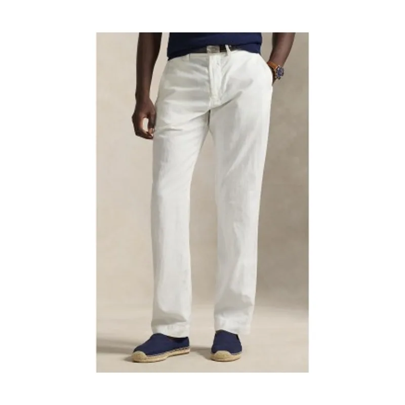 Polo Ralph Lauren Pantalón de algodón y lino Classic Fit 710A13235004