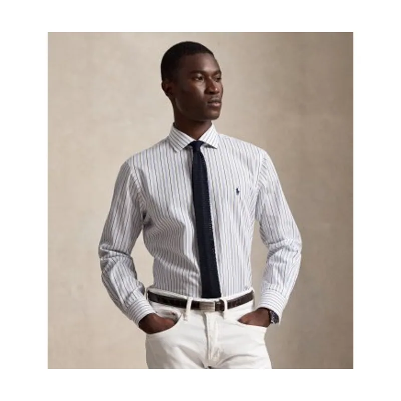 Polo Ralph Lauren Camisa de popelina Custom Fit con rayas 712B15309006