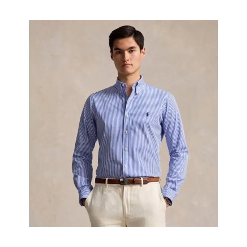 Polo Ralph Lauren Camisa de popelina y elástico Custom Fit 710929346001