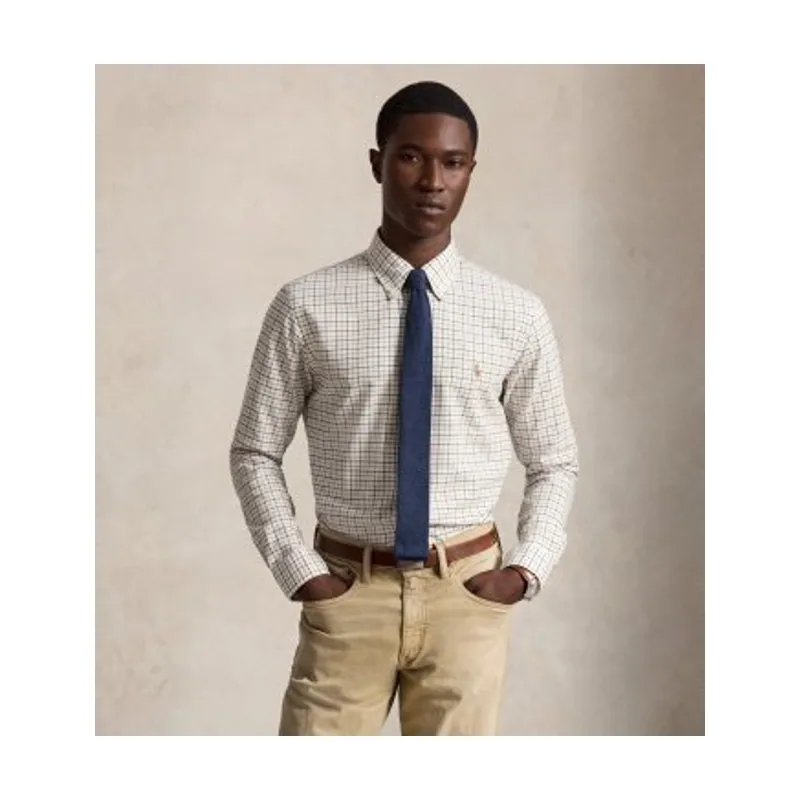Polo Ralph Lauren Camisa oxford con cuadros Custom Fit 710922273500