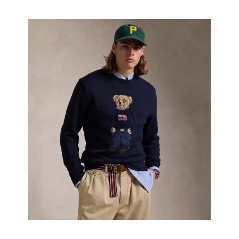 Polo Ralph Lauren Jersey de algodón y lino con Polo Bear 710946137001