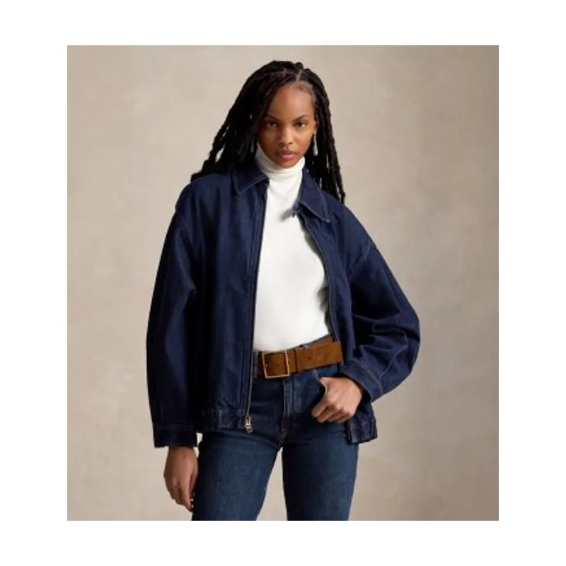 Chaqueta de denim con cremallera 211B17294001