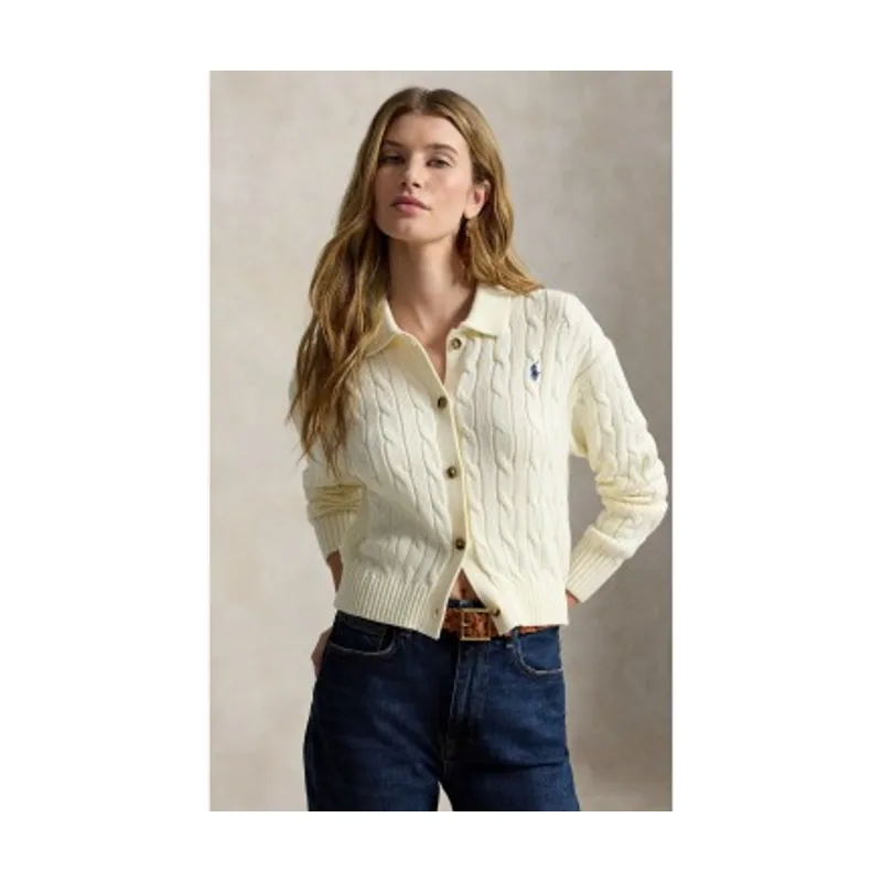 Polo Ralph Lauren Cárdigan de algodón en punto de ochos 211B30509001