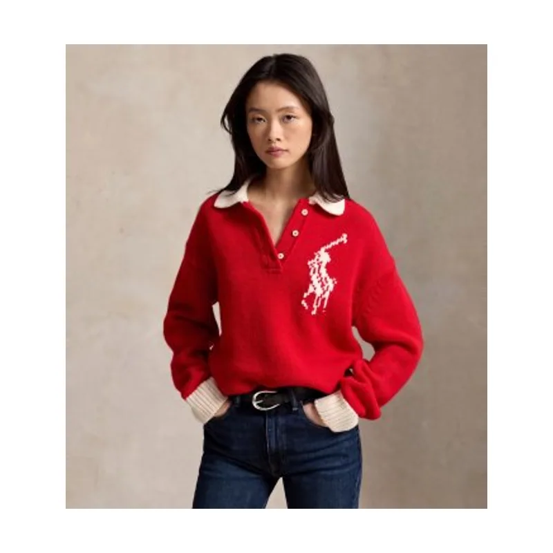 Polo Ralph Lauren Jersey de rugby de lana con Big Pony 211B17749002