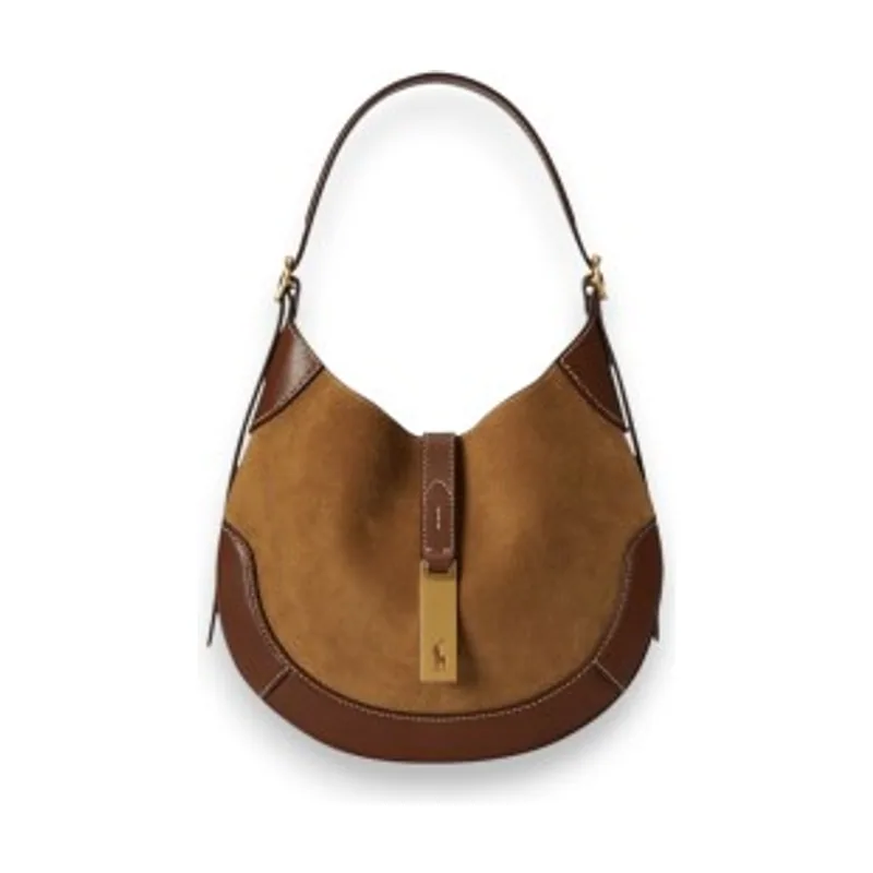 Polo Ralph Lauren Bolso Polo ID pequeño de piel y ante 428945972007