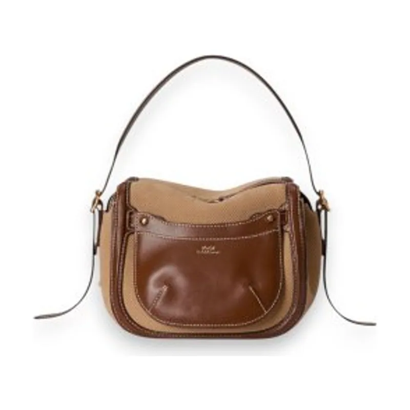 Polo Ralph Lauren Minibolso satchel Polo ID de ante y piel 428P11041002