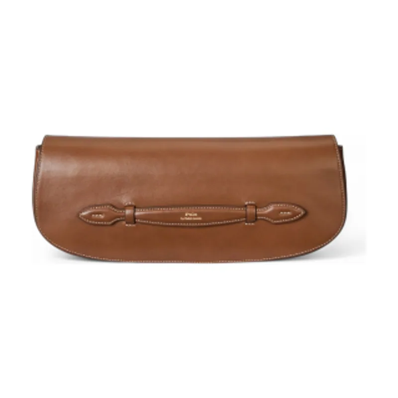 Polo Ralph Lauren Bolso clutch Bellport de piel con solapa 428971315002