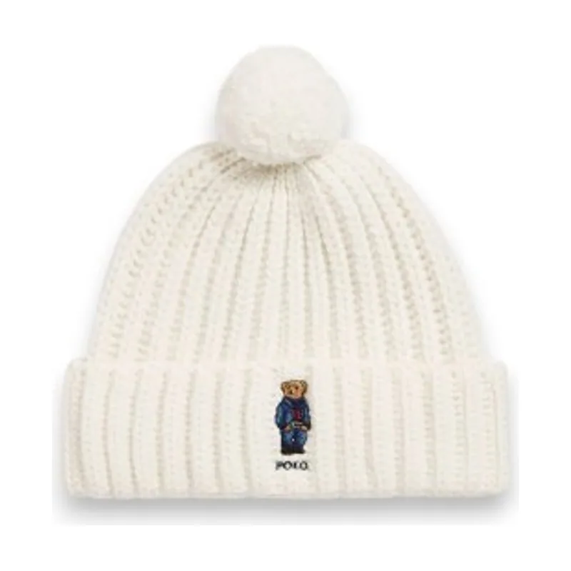 Polo Ralph Lauren Gorro de canalé con Polo Bear y pompón 455931876001