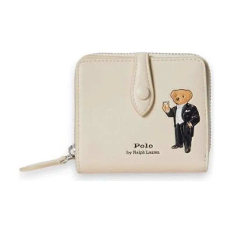 Cartera compacta de piel con Polo Bear 427P18490001
