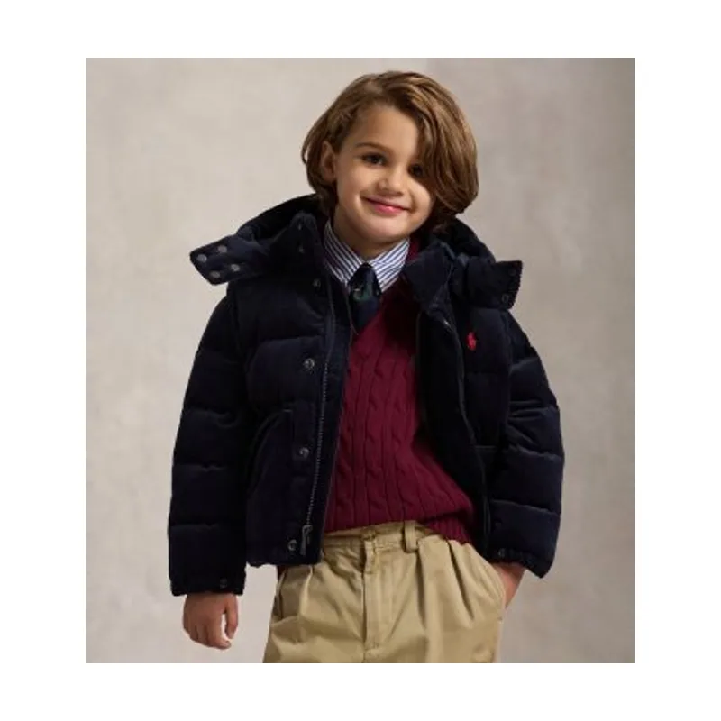 Chaqueta convertible de plumón y pana 322979092001